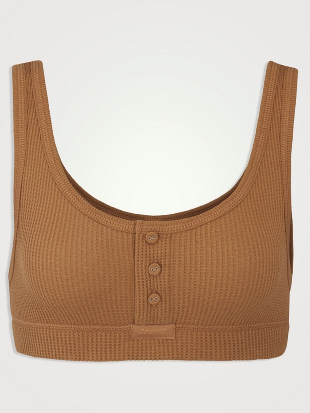 SKIMS Ribbed Scoop Neck Bralette in Caramel